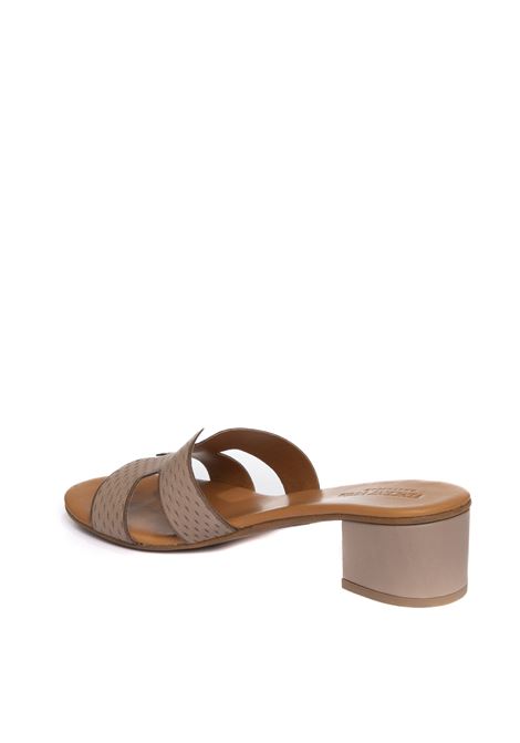 Taupe leather sandal VINCENT VEGA | P406 HDS3VIT-TAUPE